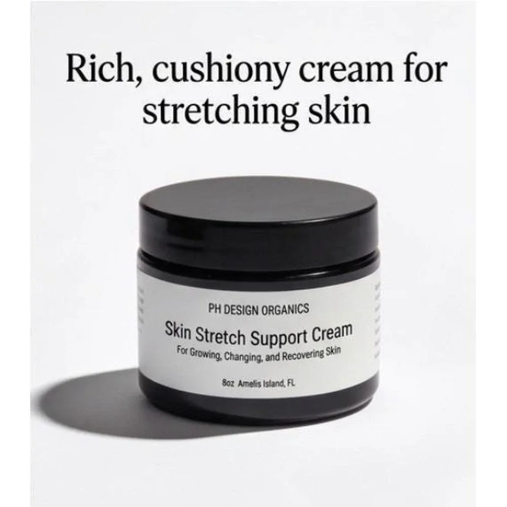PH Design Organics Skin Stretch Cream‎ 8oz Pregnancy Safe Stretch Mark Care